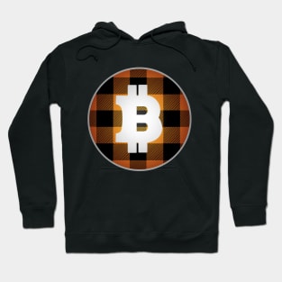 Plaid Bitcoin Logo Hoodie